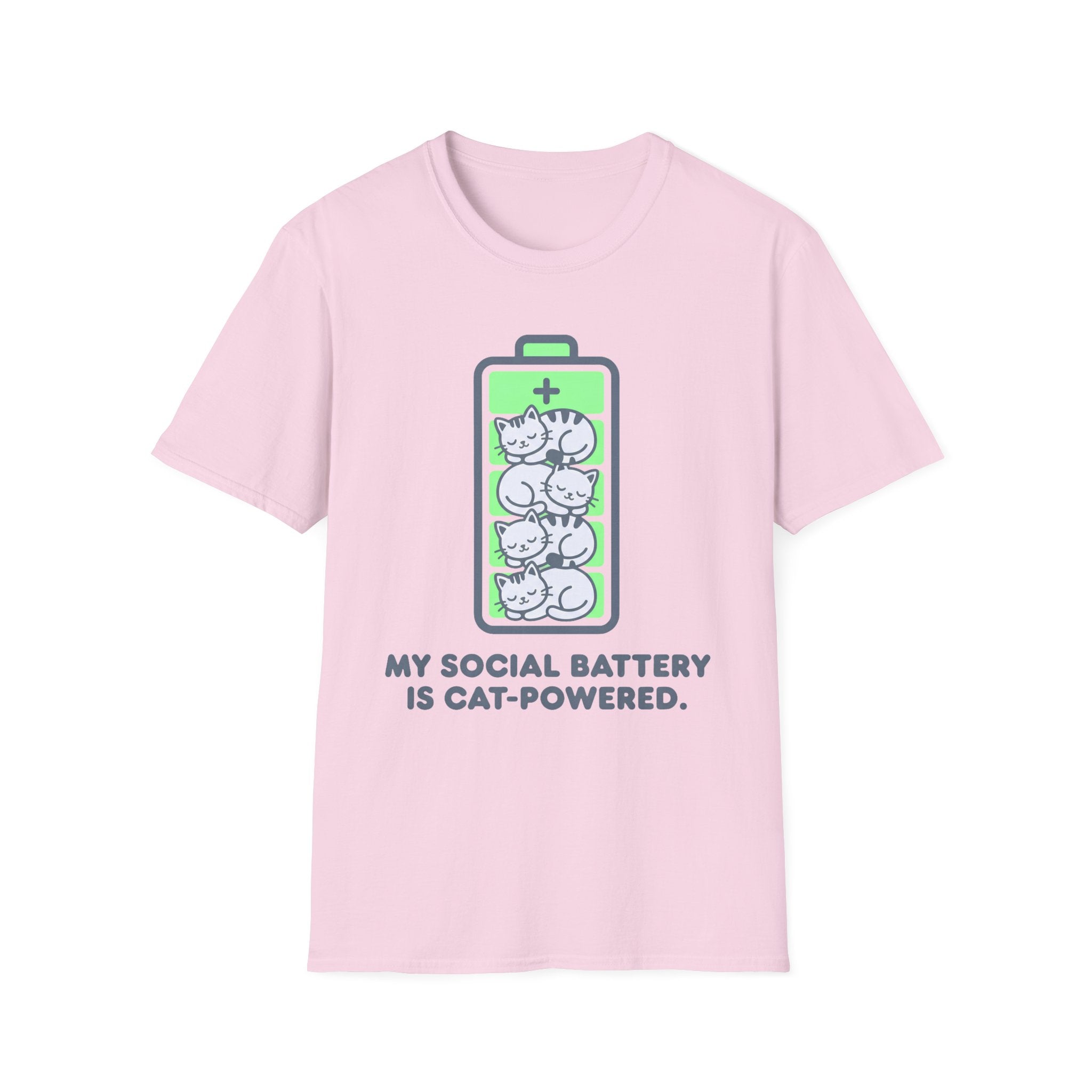 My Social Battery Is Cat-Powered T-Shirt