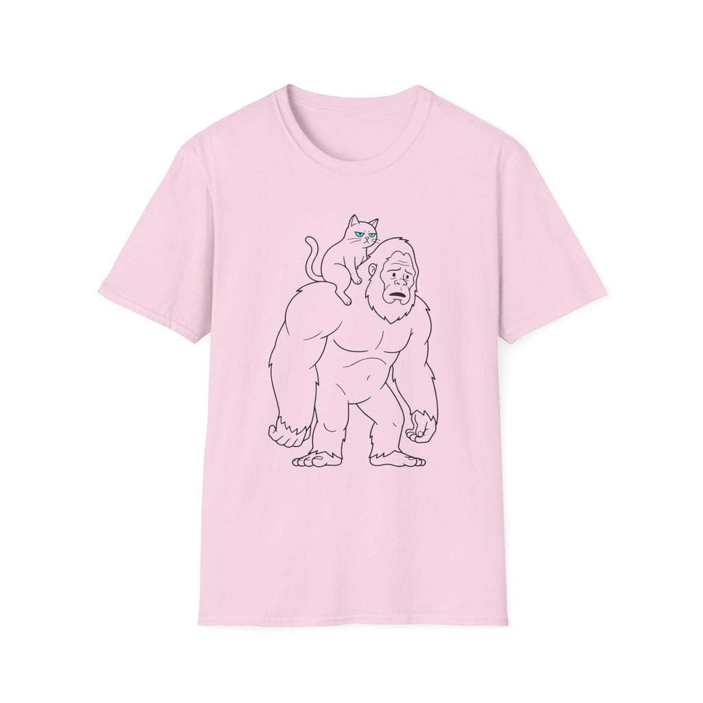 Cat Riding On Bigfoot T-Shirt