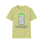 My Social Battery Is Cat-Powered T-Shirt