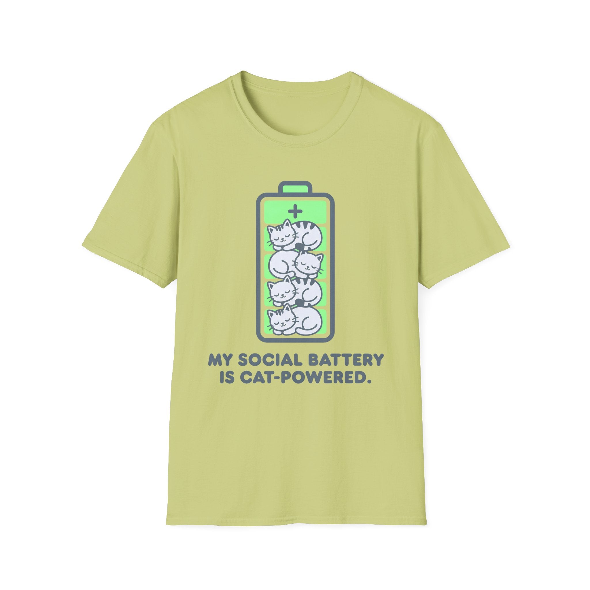 My Social Battery Is Cat-Powered T-Shirt