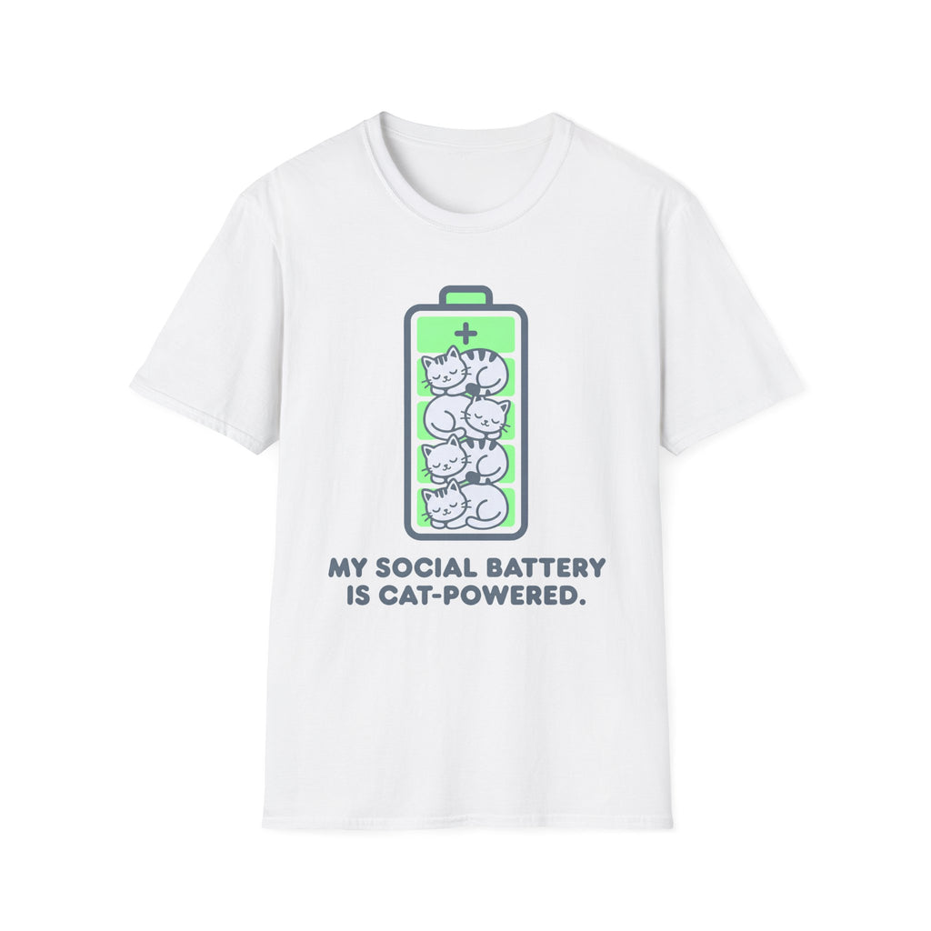 My Social Battery Is Cat-Powered T-Shirt
