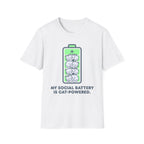 My Social Battery Is Cat-Powered T-Shirt