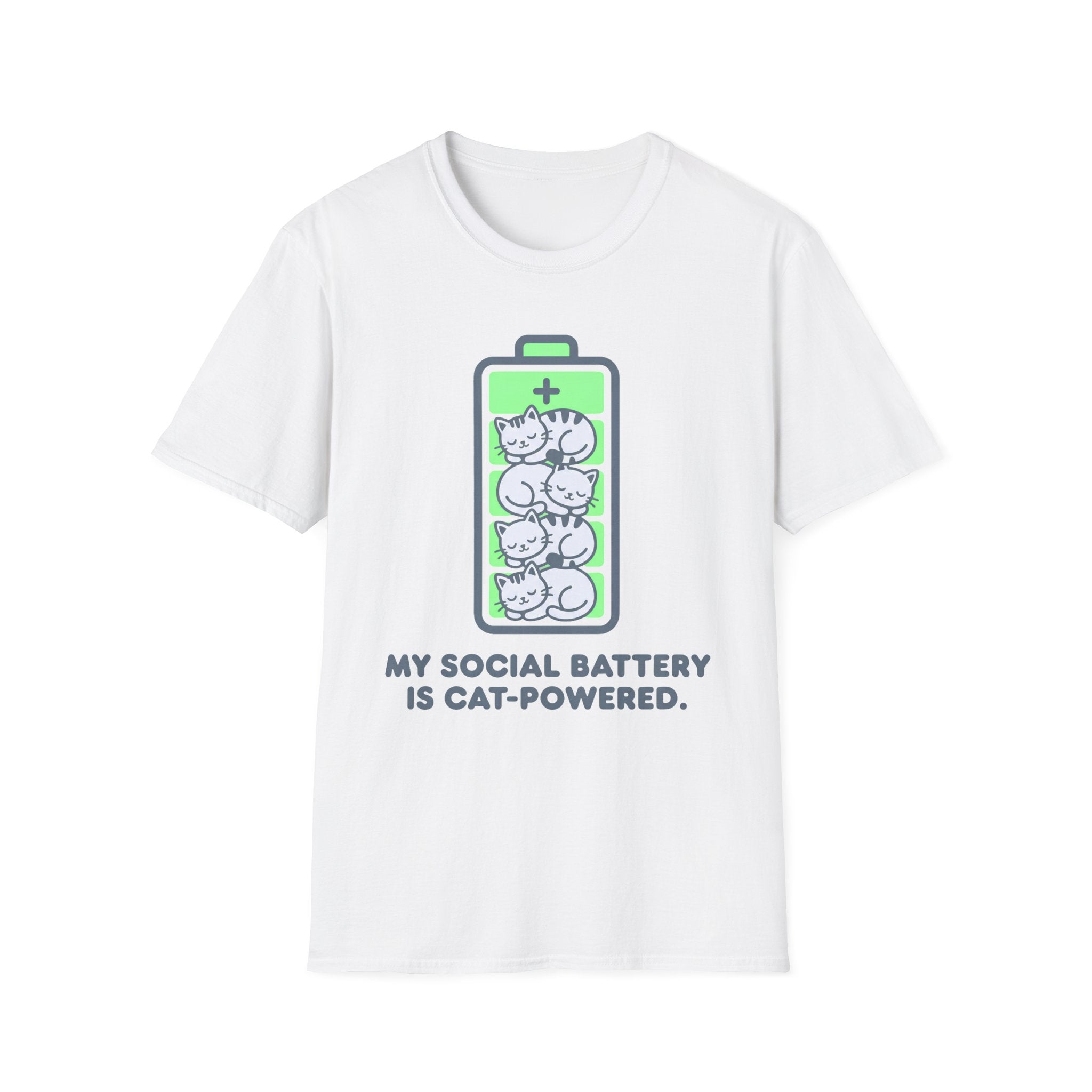 My Social Battery Is Cat-Powered T-Shirt