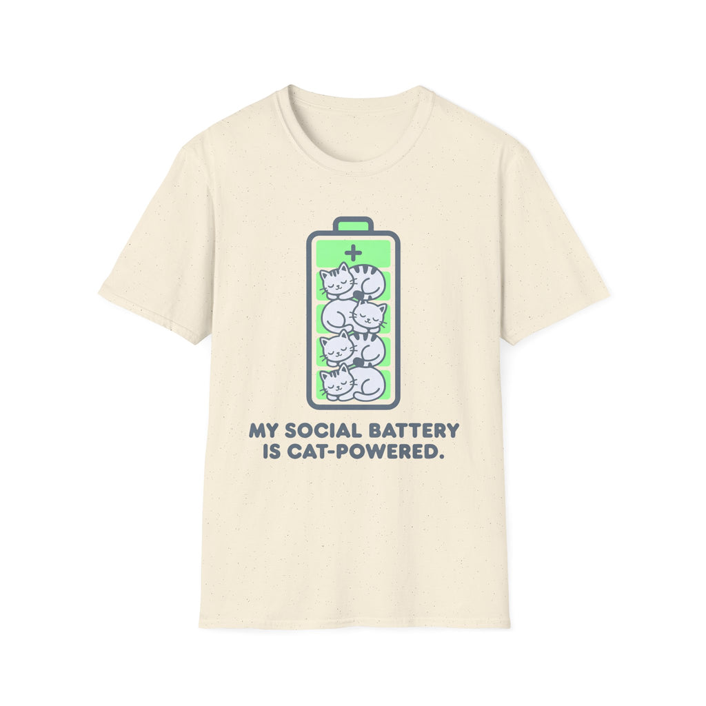 My Social Battery Is Cat-Powered T-Shirt