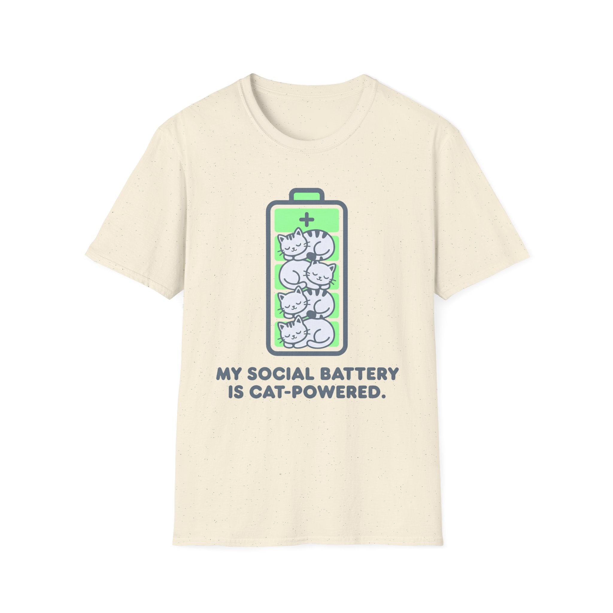 My Social Battery Is Cat-Powered T-Shirt