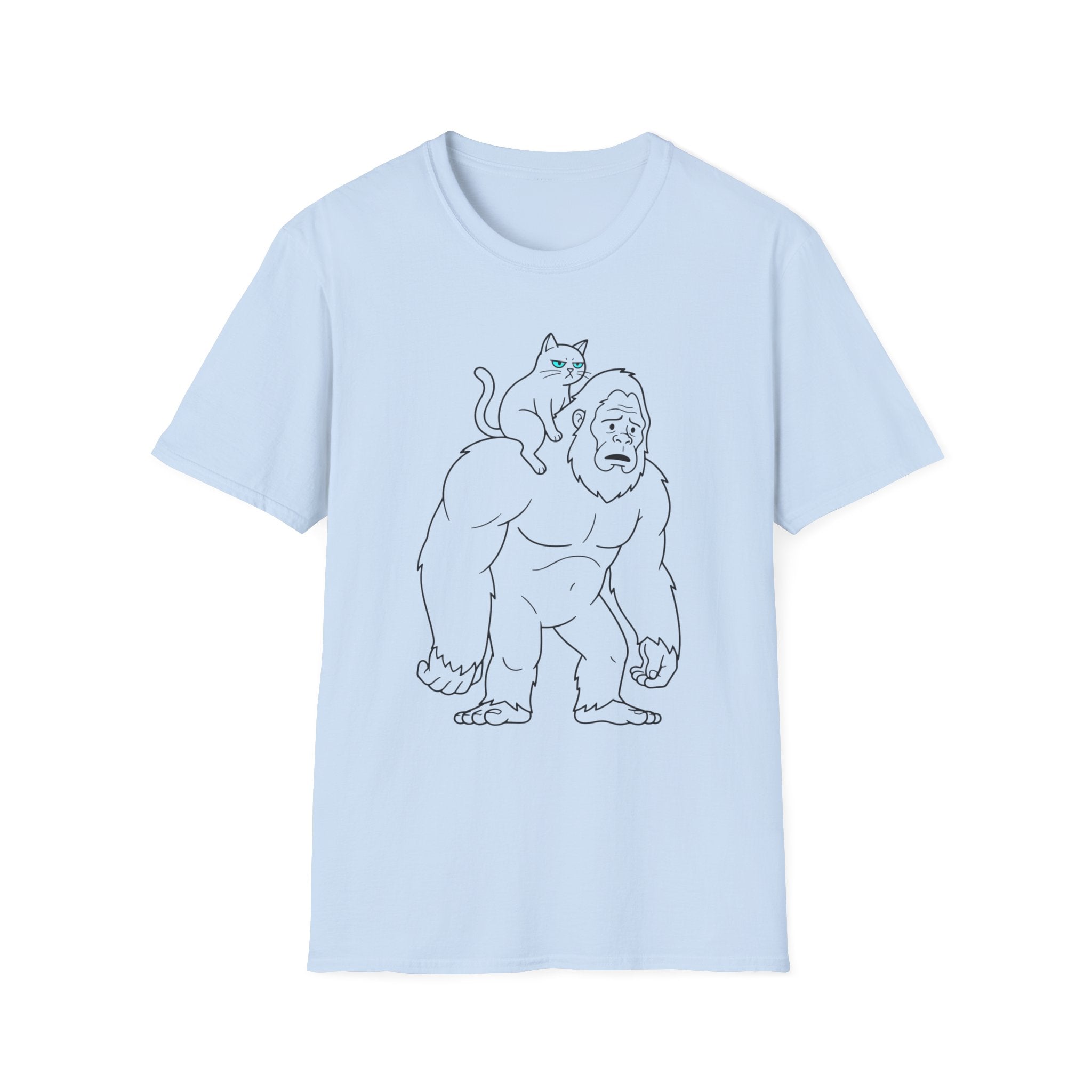 Cat Riding On Bigfoot T-Shirt