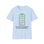 My Social Battery Is Cat-Powered T-Shirt