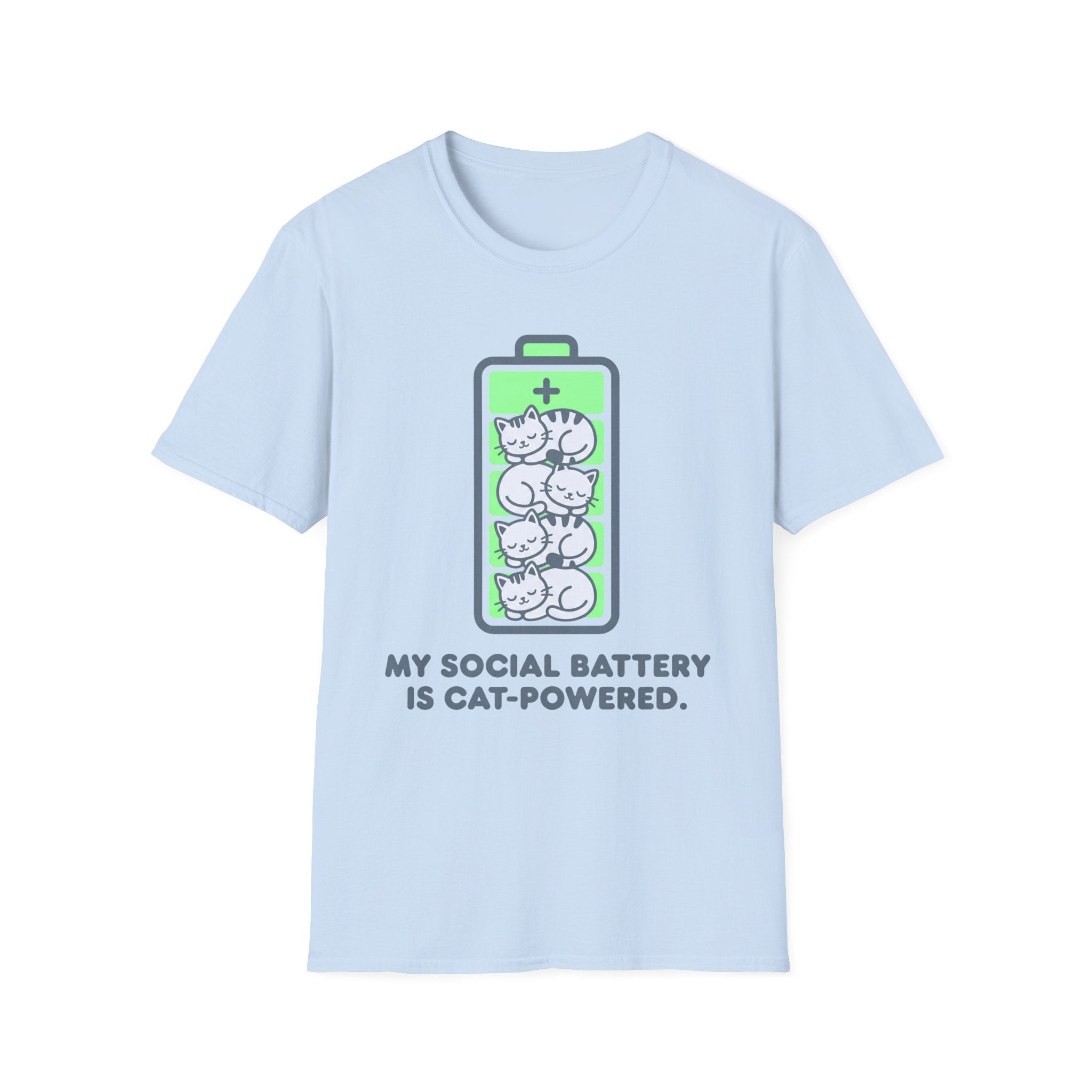 My Social Battery Is Cat-Powered T-Shirt
