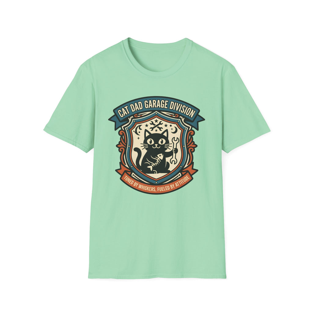 Cat Dad Garage Division T-Shirt
