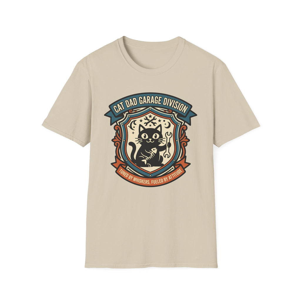 Cat Dad Garage Division T-Shirt