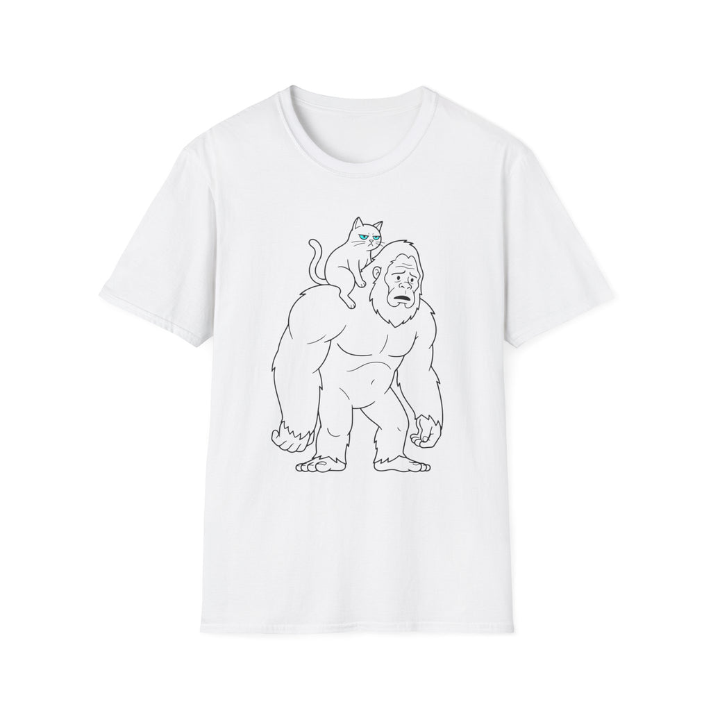 Cat Riding On Bigfoot T-Shirt