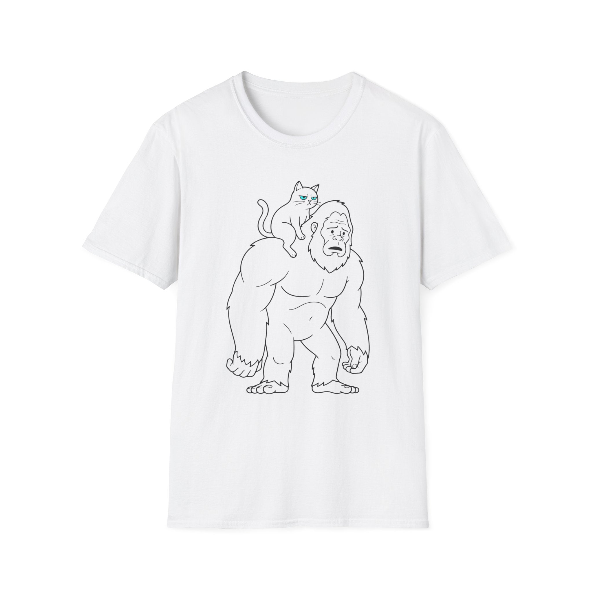 Cat Riding On Bigfoot T-Shirt
