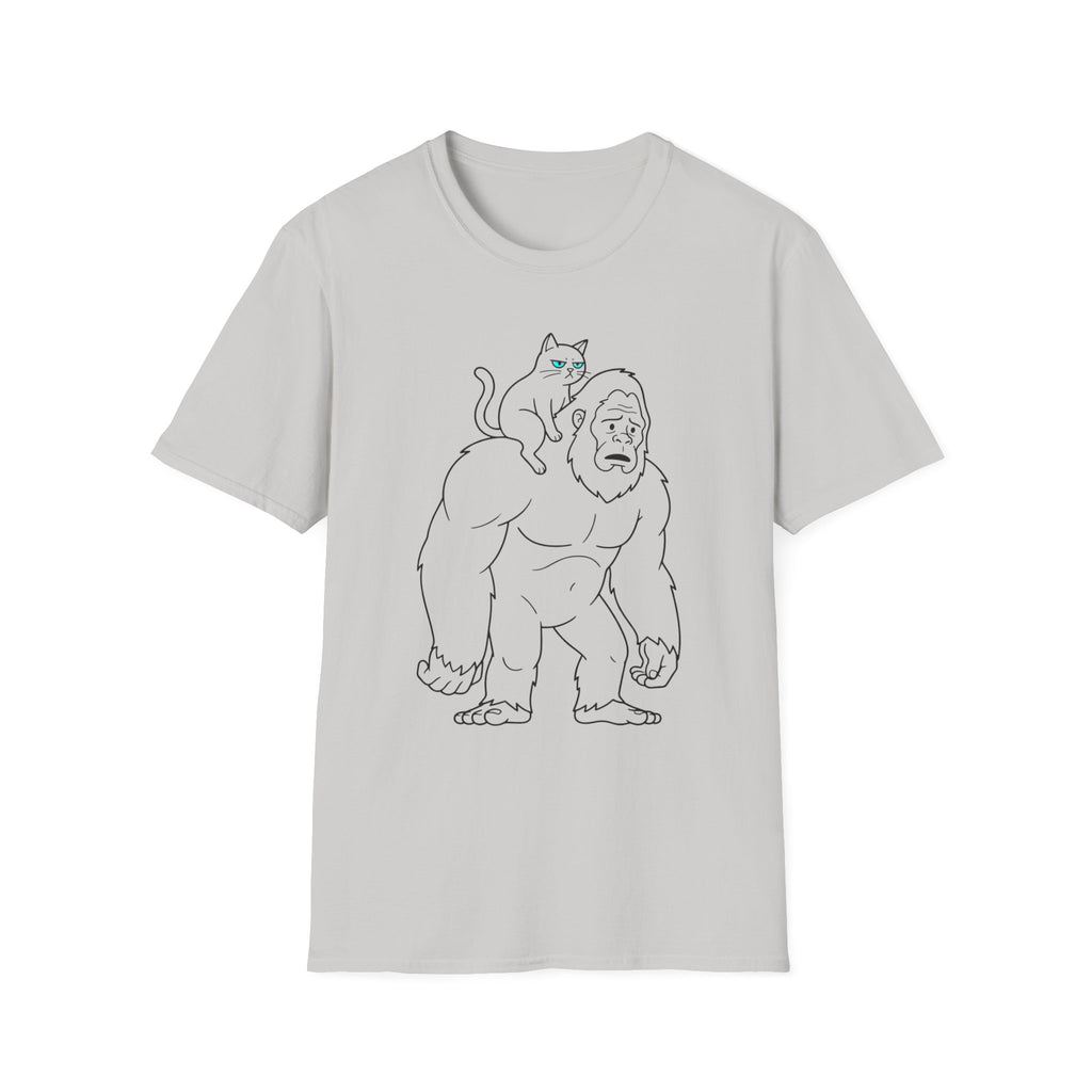 Cat Riding On Bigfoot T-Shirt