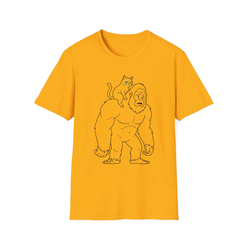 Cat Riding On Bigfoot T-Shirt
