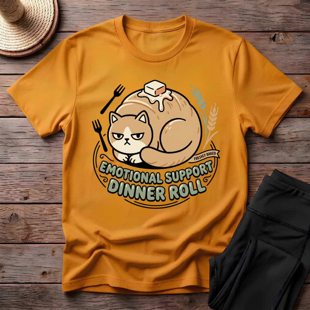 Emotional Support Dinner Roll T-Shirt