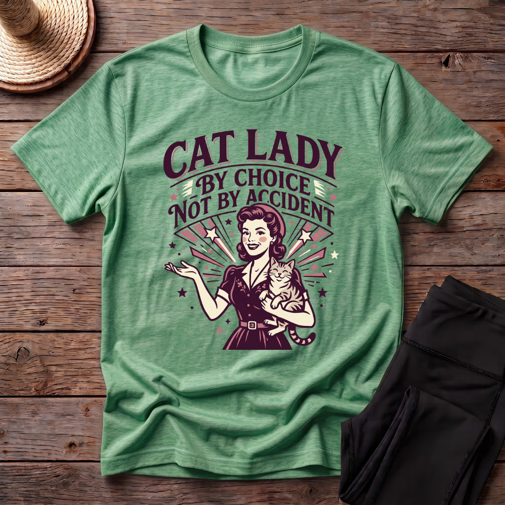 Cat Lady By Choice Not By Accident T-Shirt