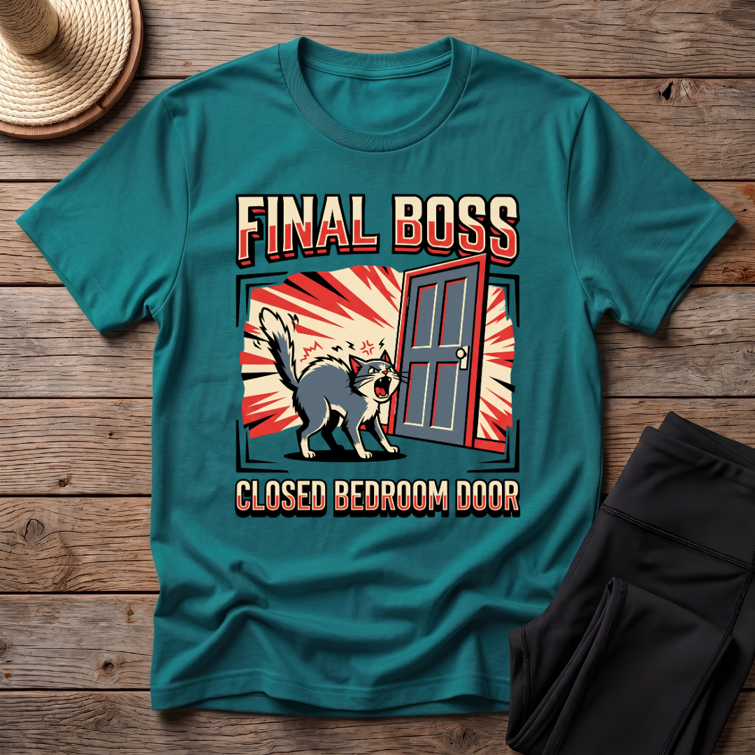 Final Boss Closed Bedroom Door T-Shirt
