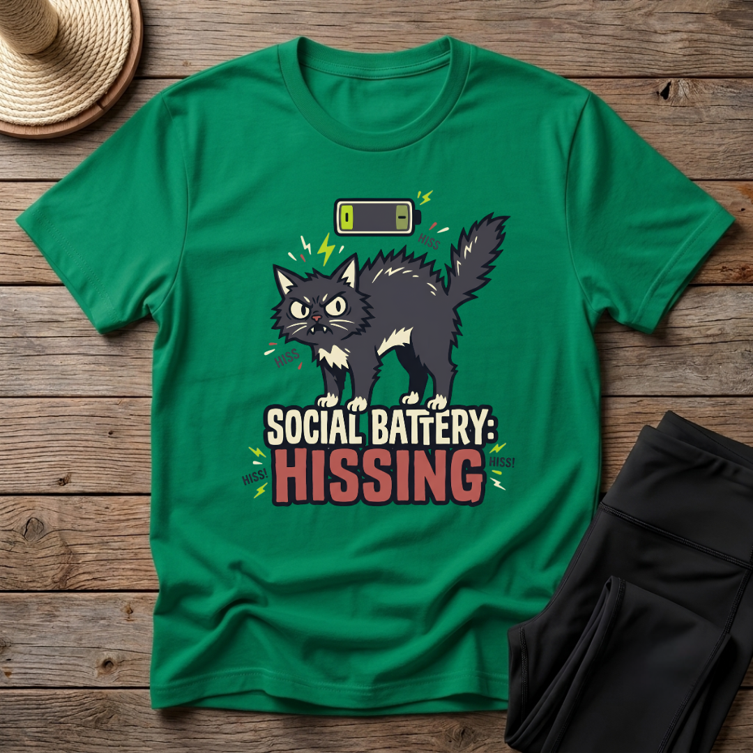 Social Battery: Hissing T-Shirt