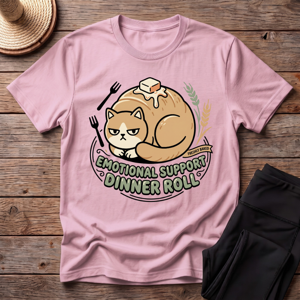 Emotional Support Dinner Roll T-Shirt