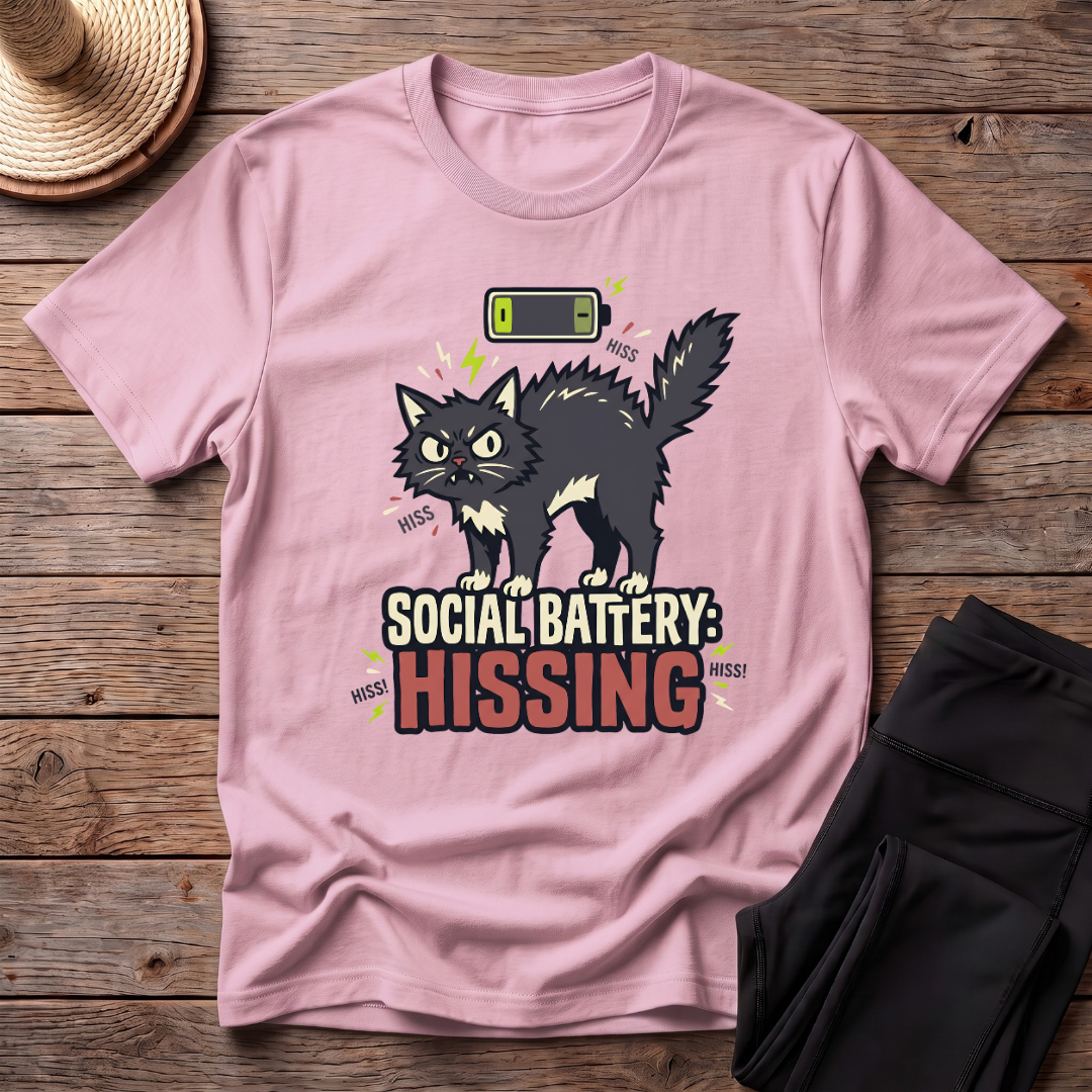 Social Battery: Hissing T-Shirt