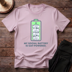 My Social Battery Is Cat-Powered T-Shirt