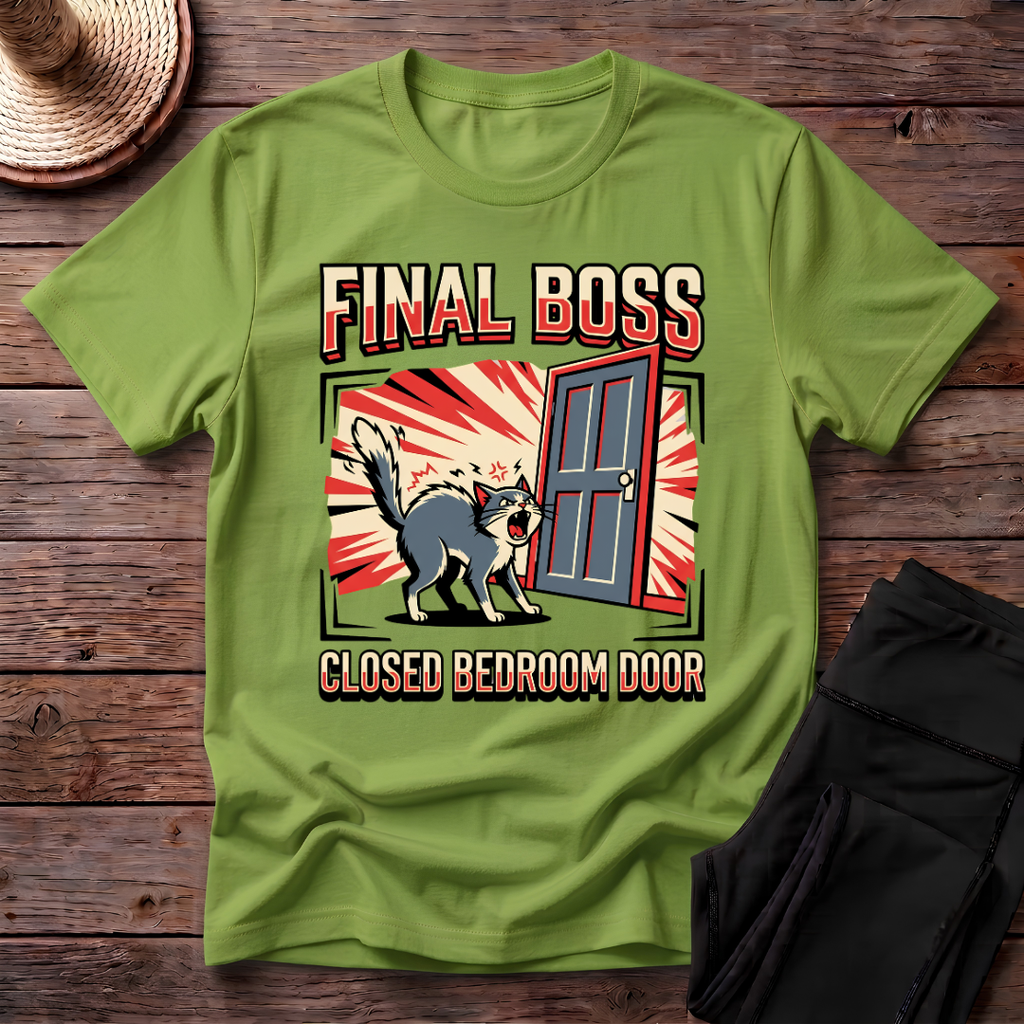 Final Boss Closed Bedroom Door T-Shirt