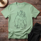 Cat Riding On Bigfoot T-Shirt
