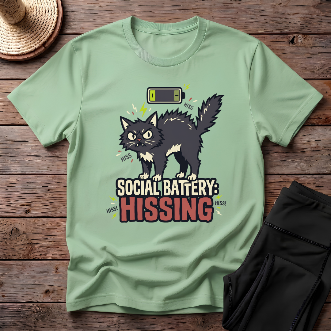 Social Battery: Hissing T-Shirt