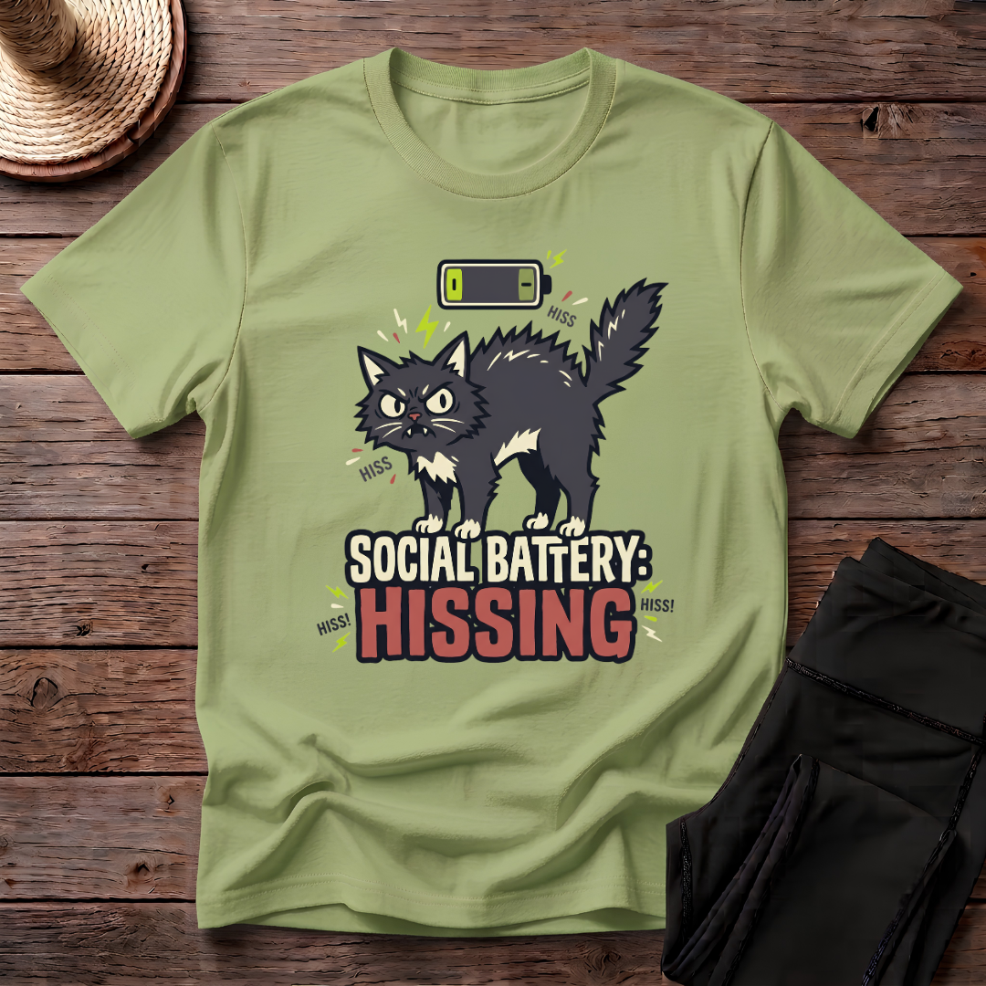 Social Battery: Hissing T-Shirt