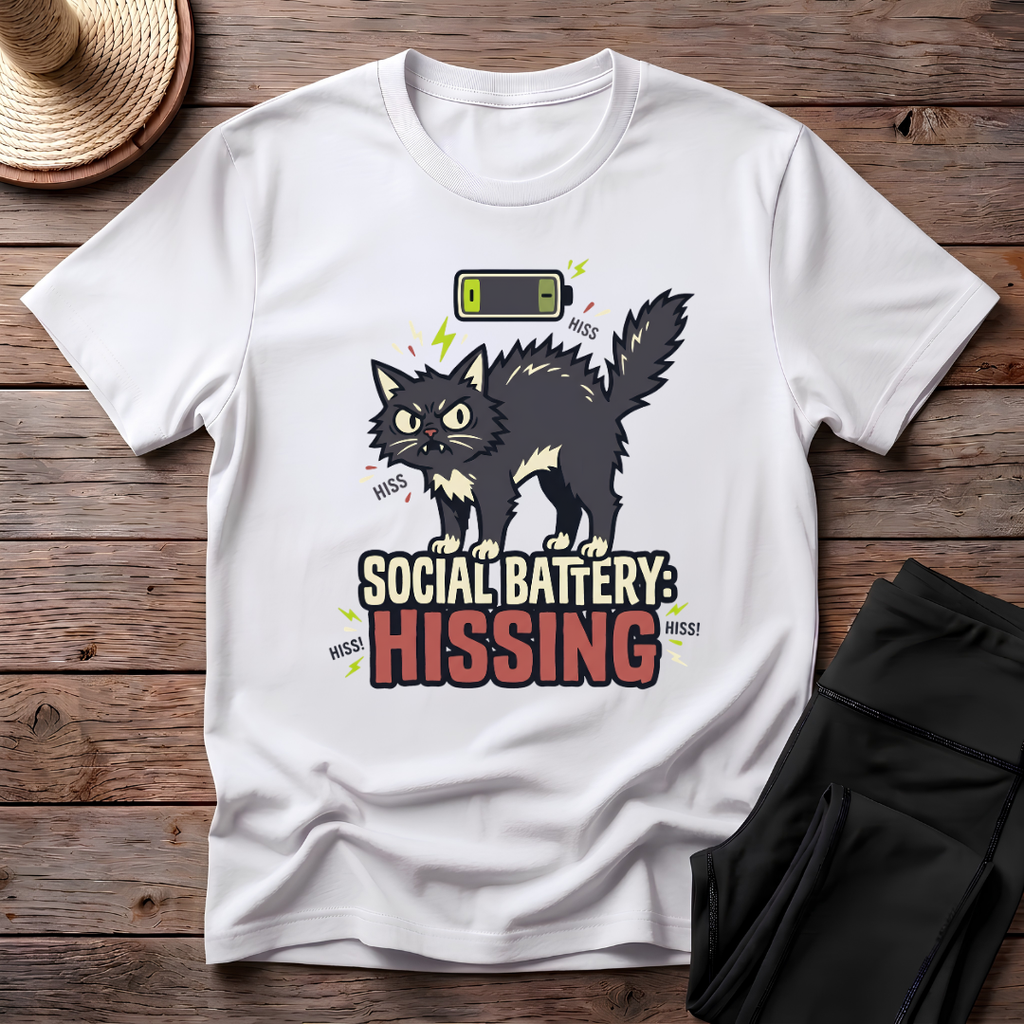 Social Battery: Hissing T-Shirt