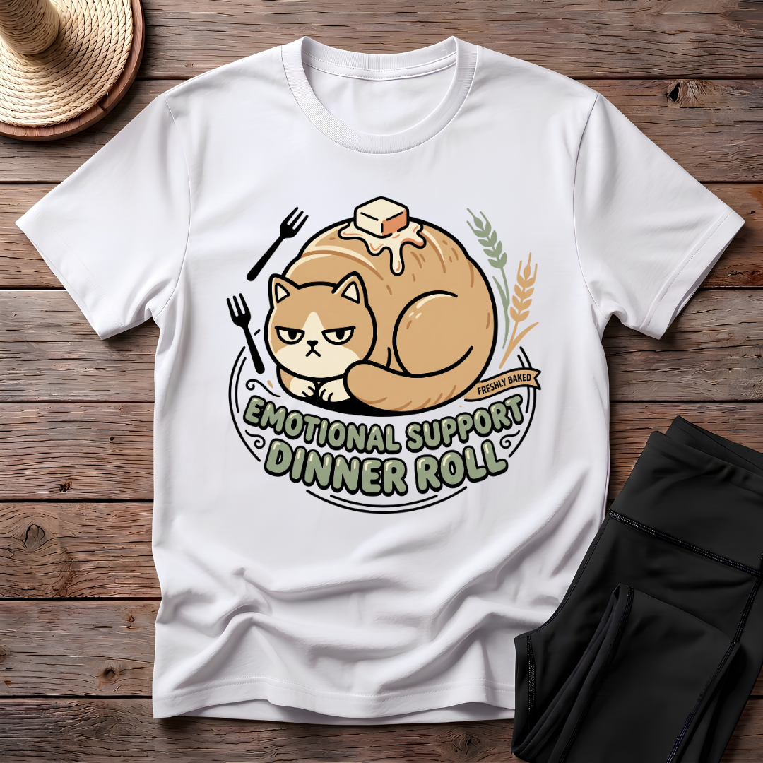 Emotional Support Dinner Roll T-Shirt