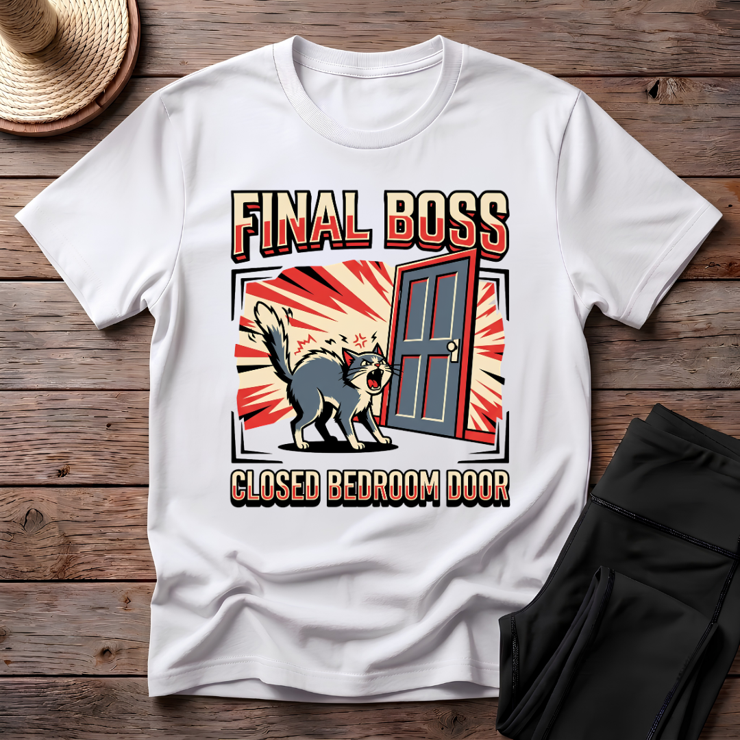 Final Boss Closed Bedroom Door T-Shirt